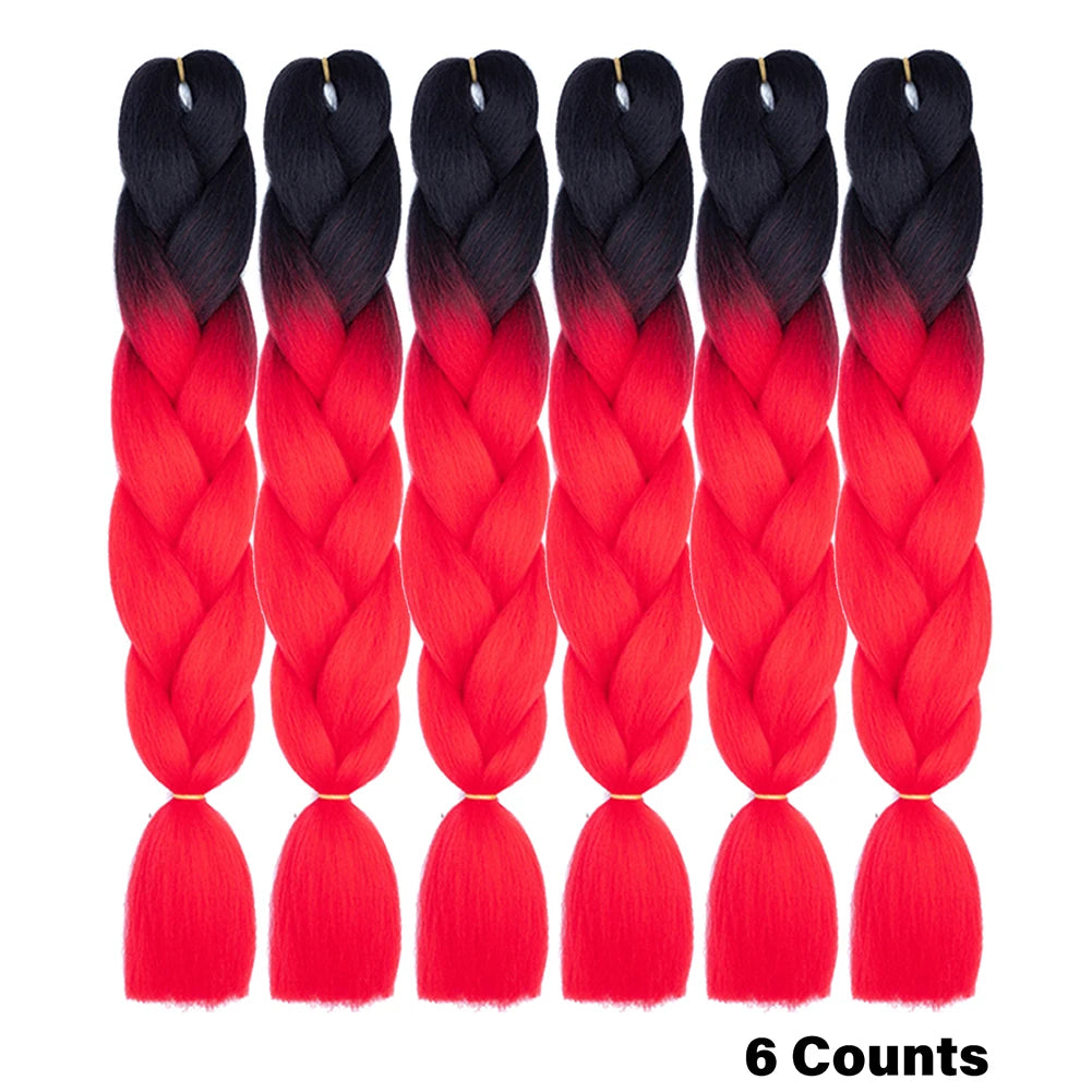 Ombre Crochet Braiding Hair Extensions