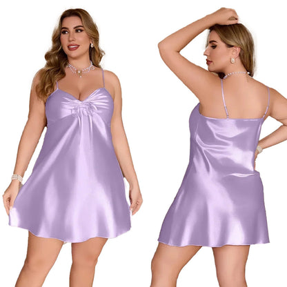 Plus Size Silk Satin Nightgown Babydoll
