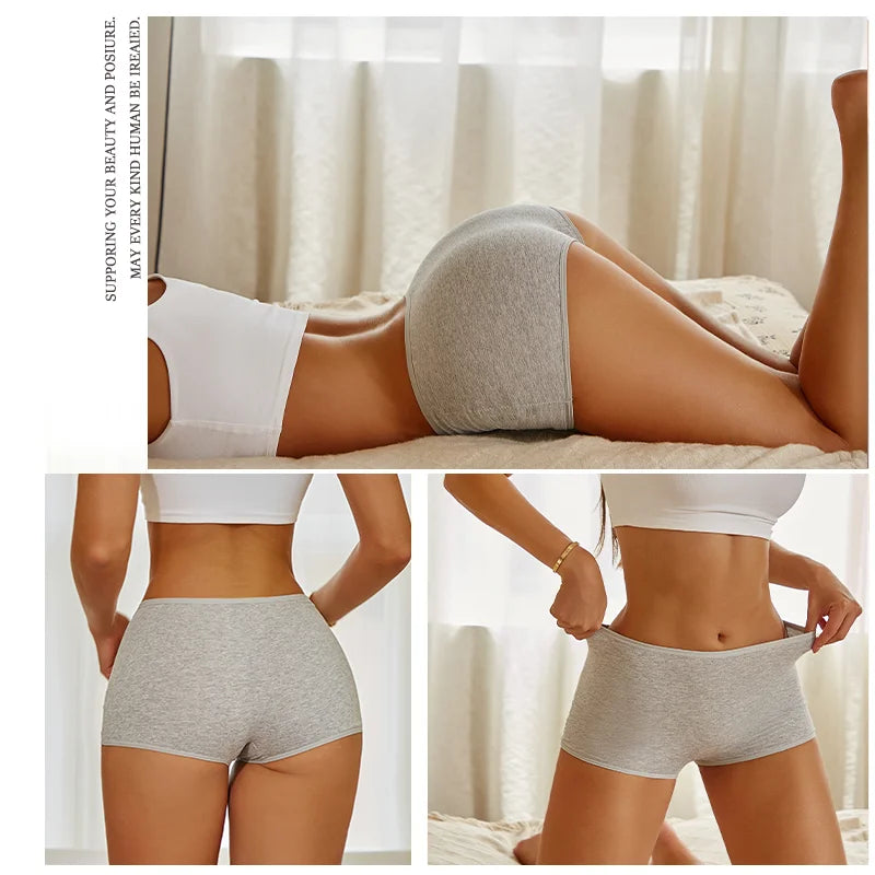 Womens Cotton Seamless Boxers Stylish Comfort