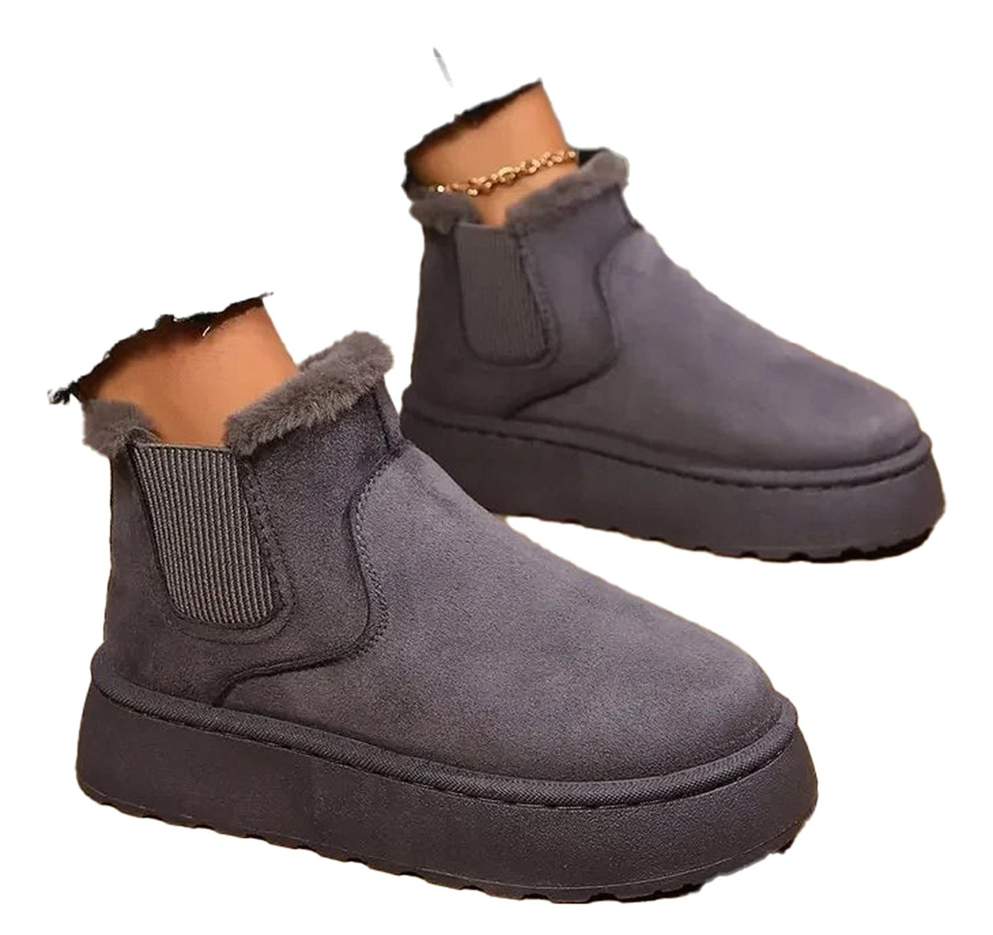 Womens Winter Faux Suede Boots