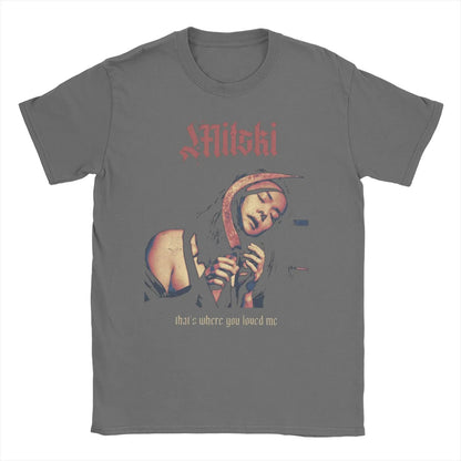 Mitski 90s Novelty Oversized Cotton T-Shirt for Men - Summer Short