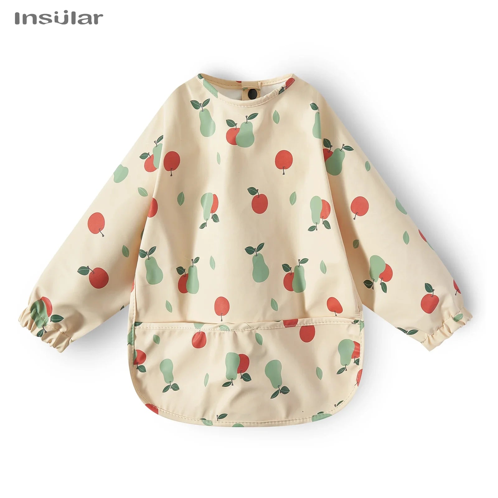 Cute Cartoon Animal Waterproof Long Sleeve Toddler Feeding Smock Bib