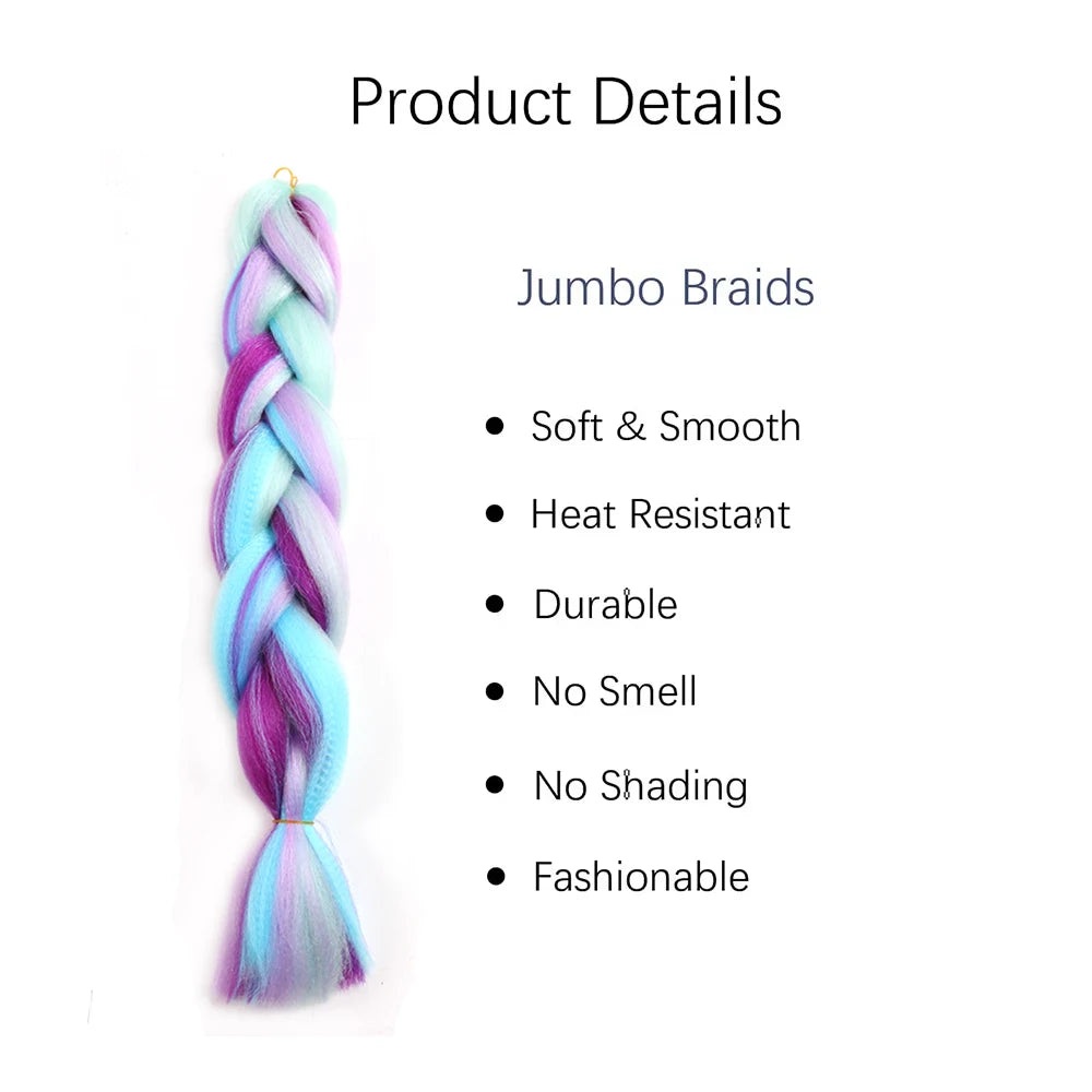 Purple Blue Braiding Hair Extensions