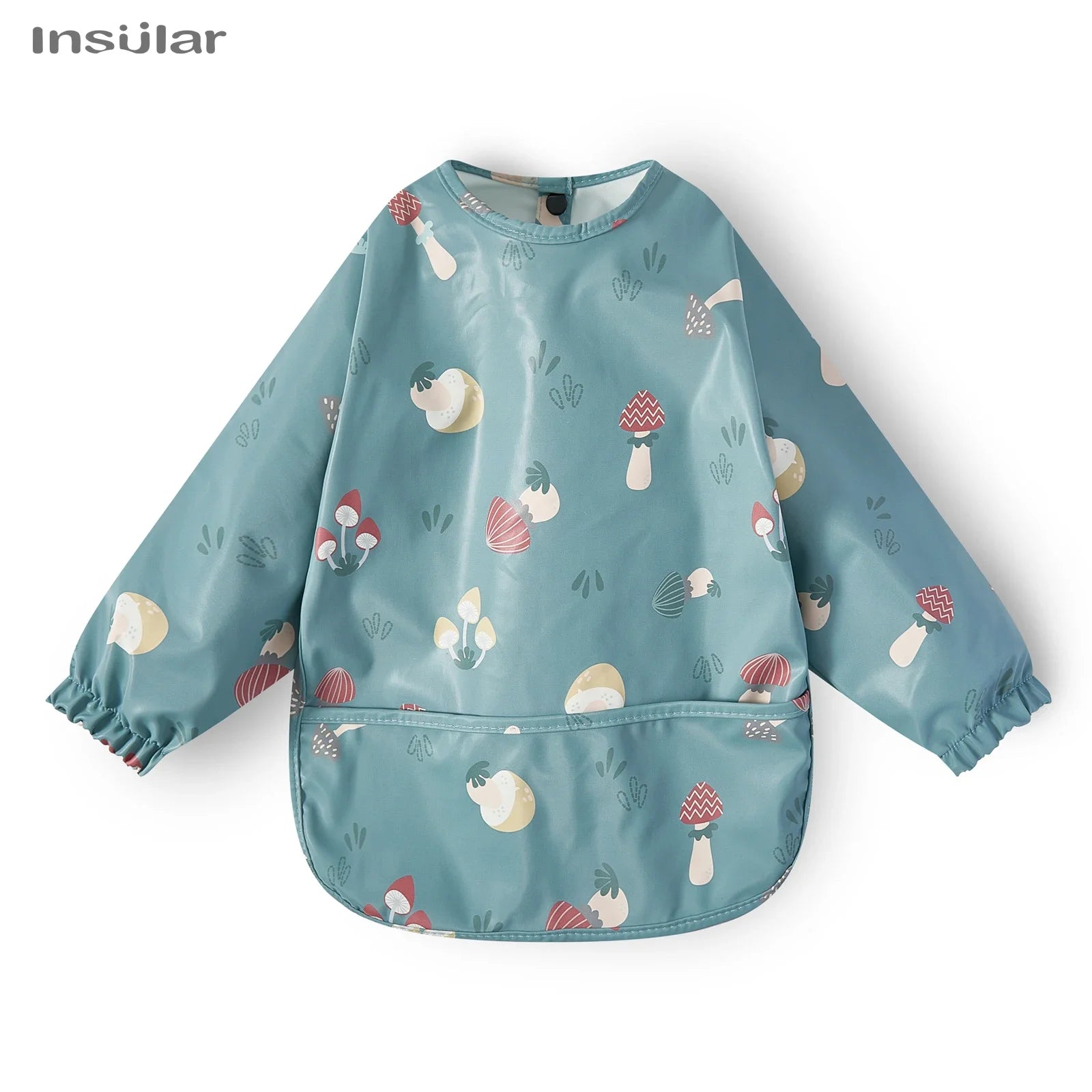 Cute Cartoon Animal Waterproof Long Sleeve Toddler Feeding Smock Bib