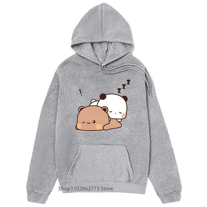 Lifestyle Image of Bubu and Dudu Unisex Anime Hoodie