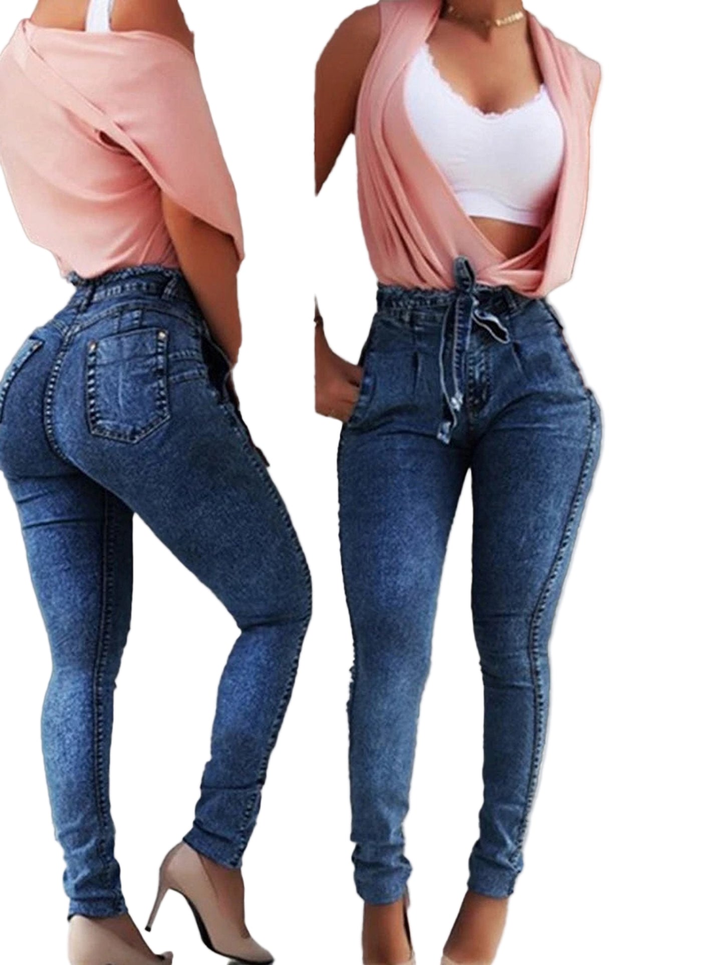 High Waist Skinny Jeans For Women
