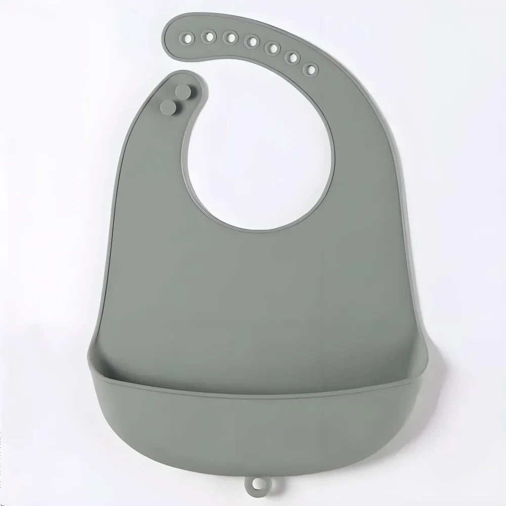 Baby Adjustable Waterproof Silicone Bib and Saliva Towel