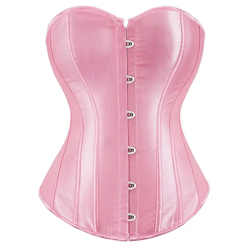 Womens Solid Everyday Overbust Corset Top
