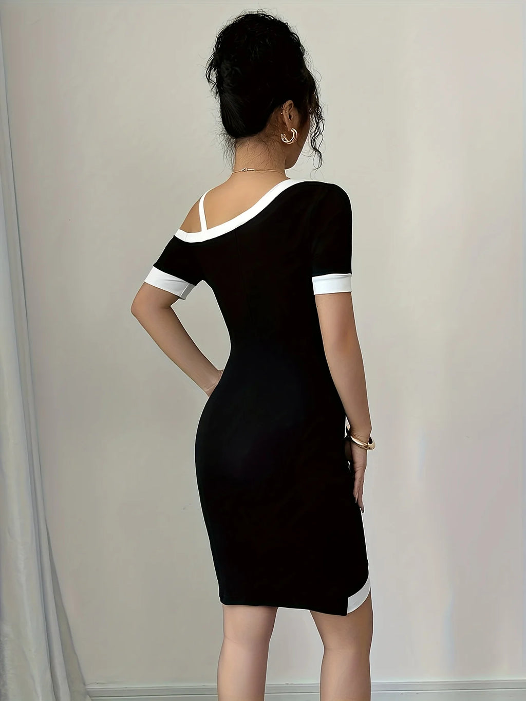 Mini Dress with Chic Off-Shoulder Design