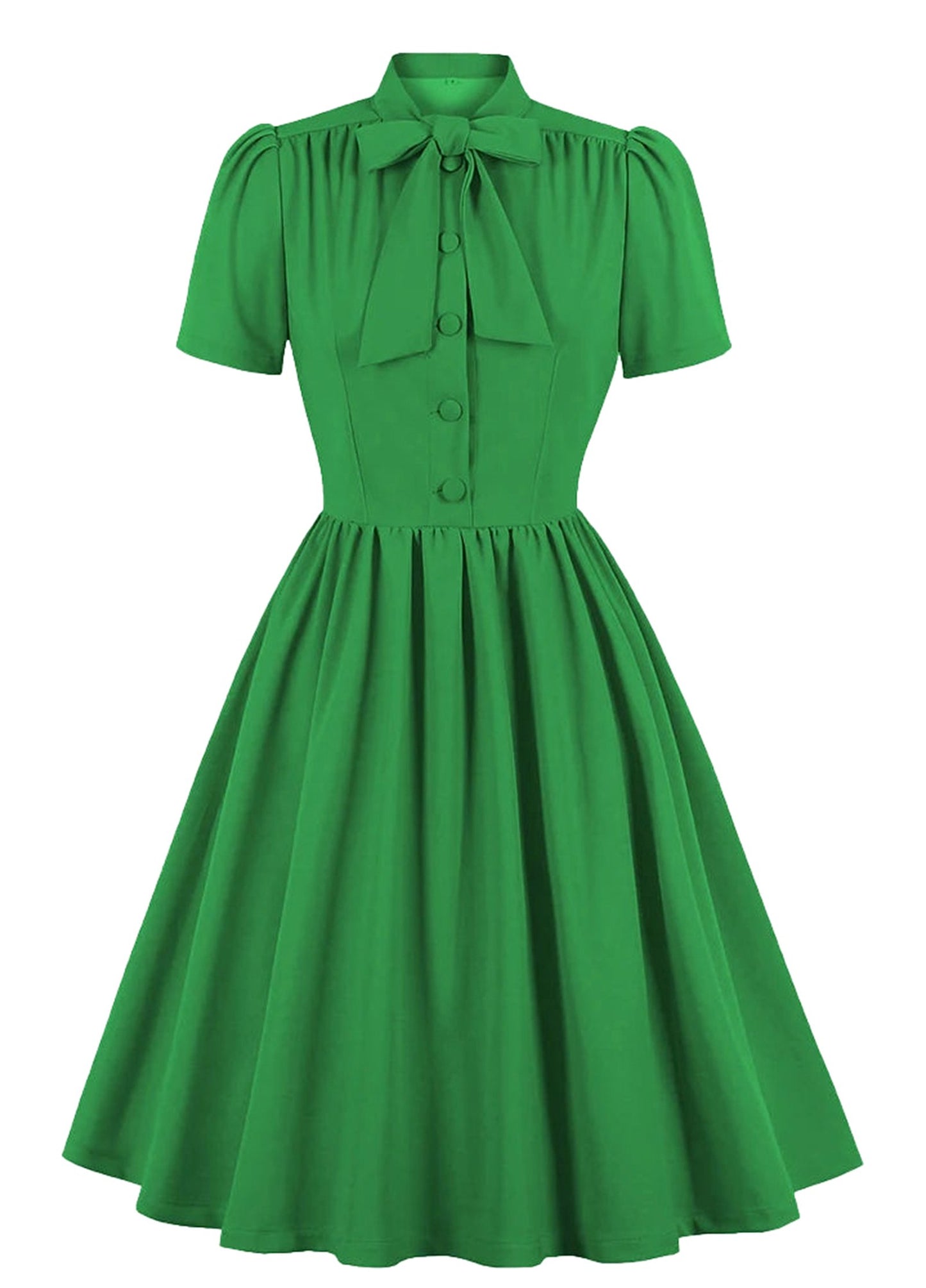 LuckeLadybug Vintage Blue Pleated Dress 2025