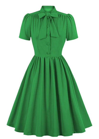 LuckeLadybug Vintage Blue Pleated Dress 2025