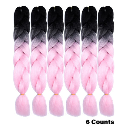 Ombre Crochet Braiding Hair Extensions