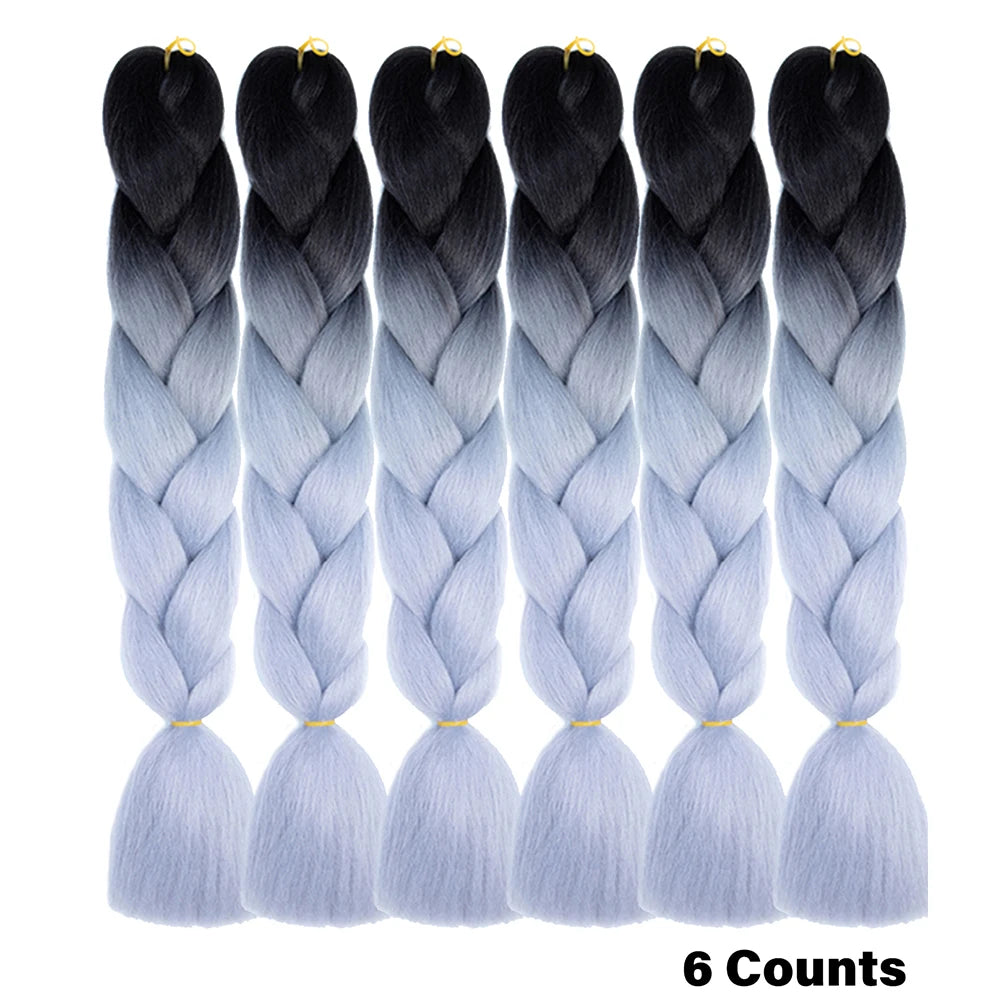Ombre Crochet Braiding Hair Extensions