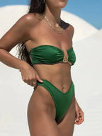 Bikini: Trendy High-Waisted Two-Piece