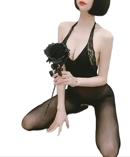 Sexy Rhinestone Fishnet Bodysuit