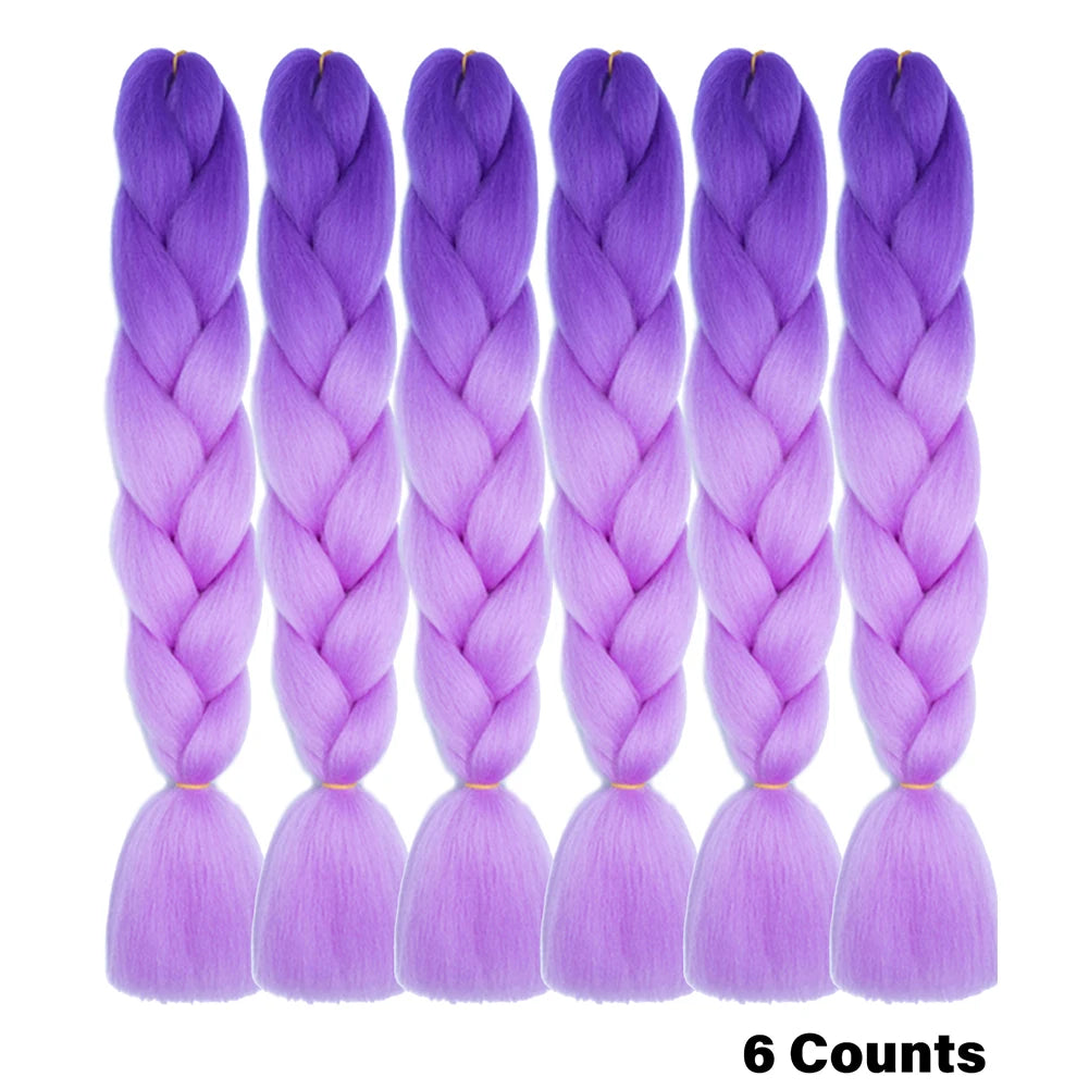 Ombre Crochet Braiding Hair Extensions