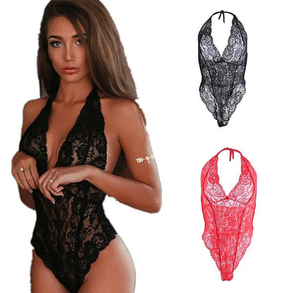 See Through Lace Bodysuit For Women