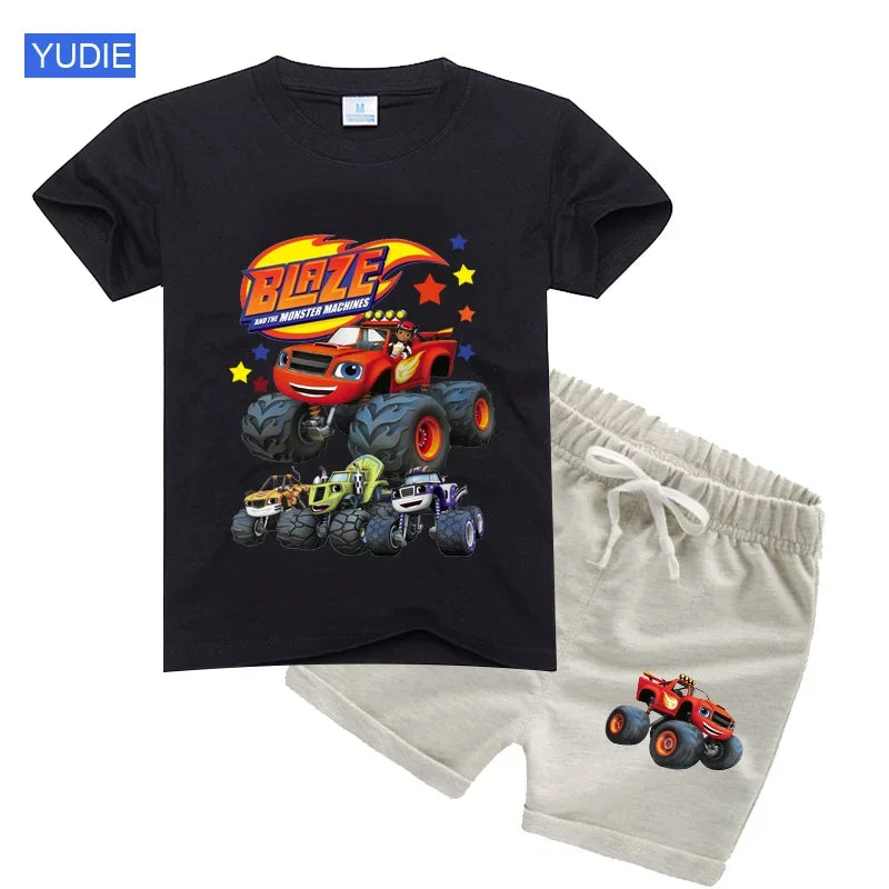 Blaze Monster Machine Shirt Set For Kids