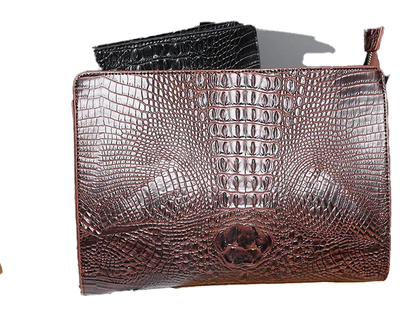 Luxury Crocodile Pattern Clutch Bag