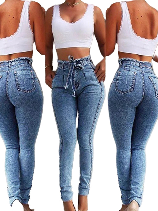 High Waist Skinny Jeans For Women