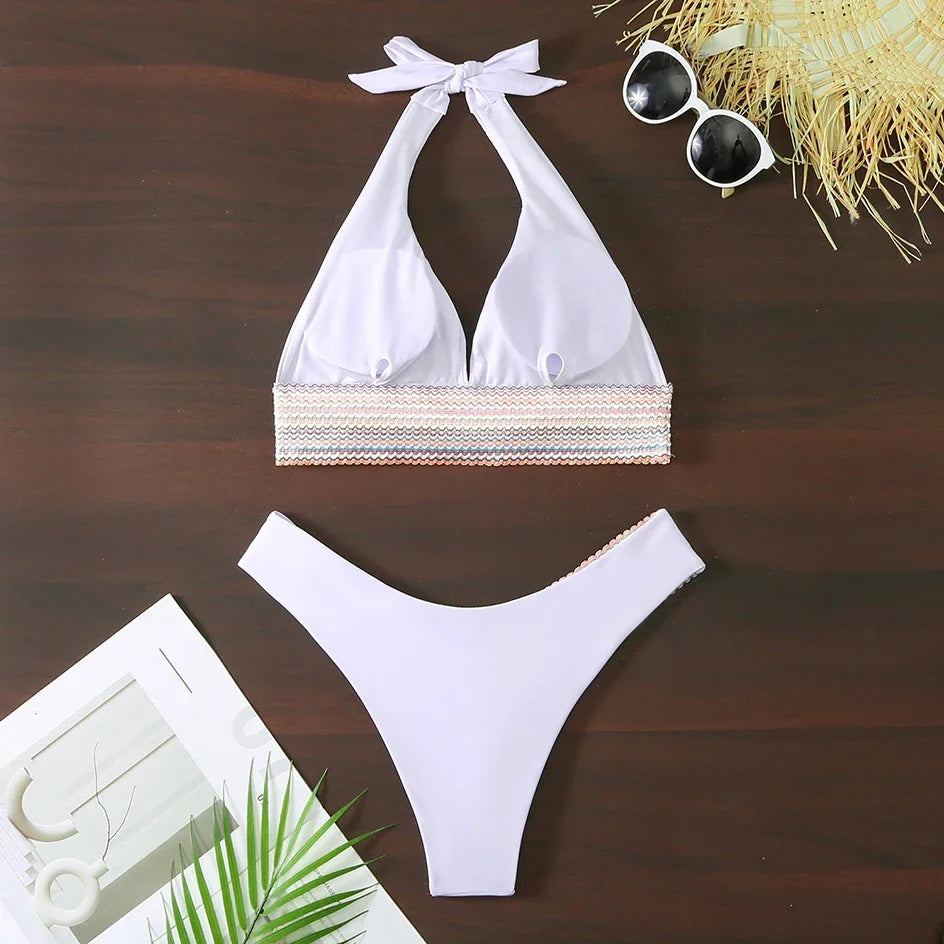 Stunning Two-Tone Bikini Set
