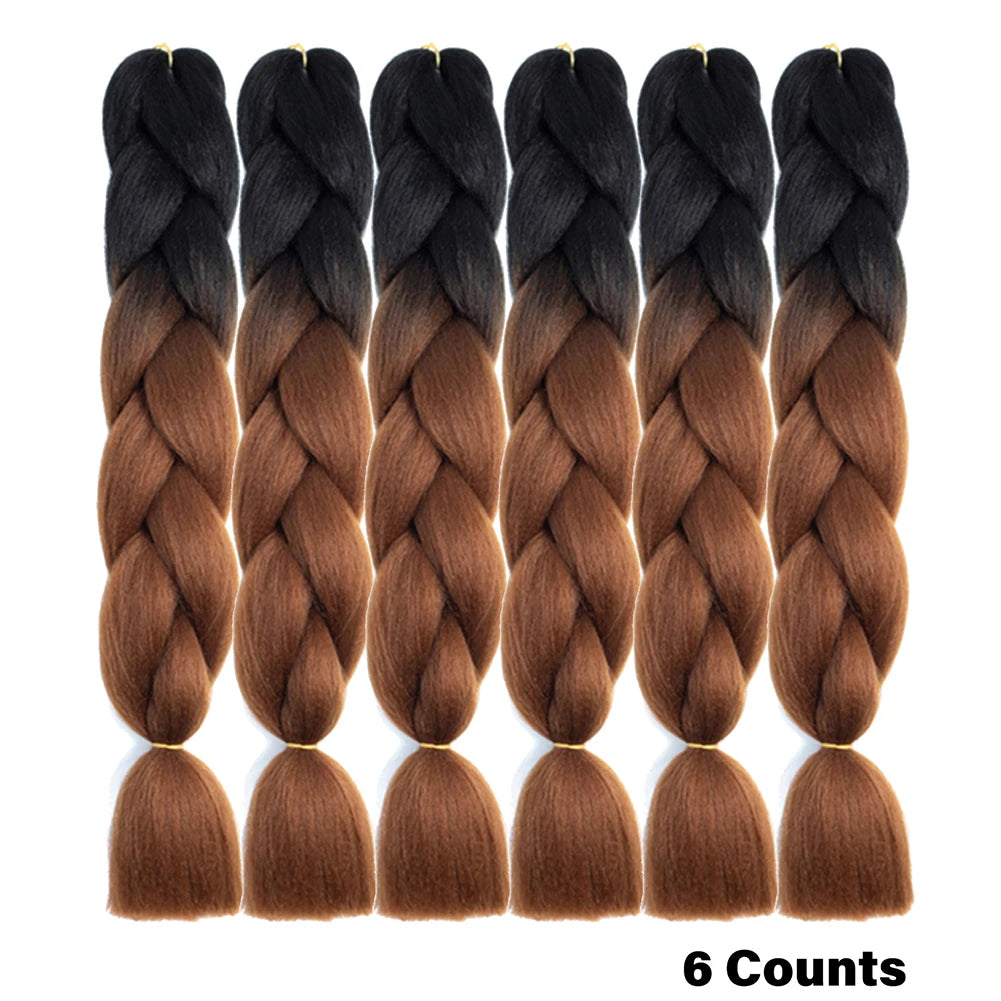 Ombre Crochet Braiding Hair Extensions