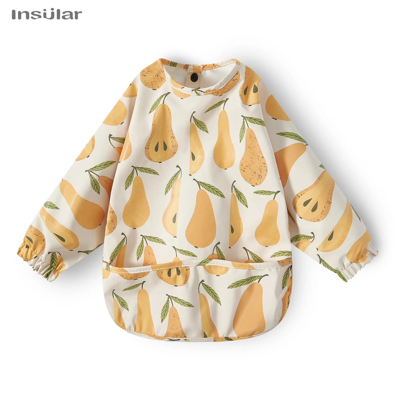 Cute Cartoon Animal Waterproof Long Sleeve Toddler Feeding Smock Bib
