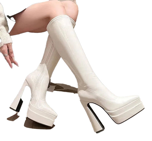 Platform Knee High Boots For Women