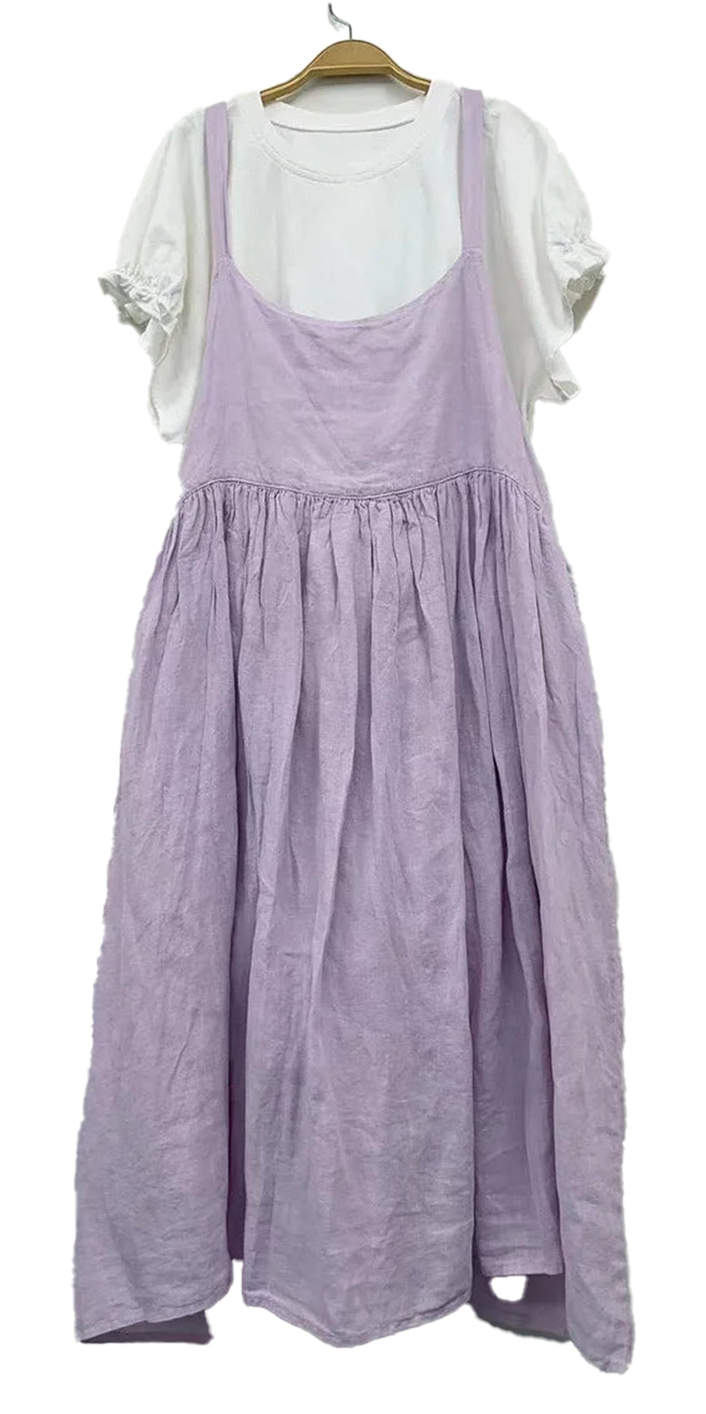 Japanese Linen Suspender Dress Chic Style