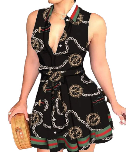 Womens Sleeveless Shirt Dress Chic & Trendy