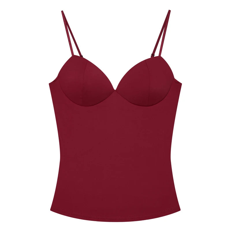 Elegant Halter Corset Crop Top with Straps for Women