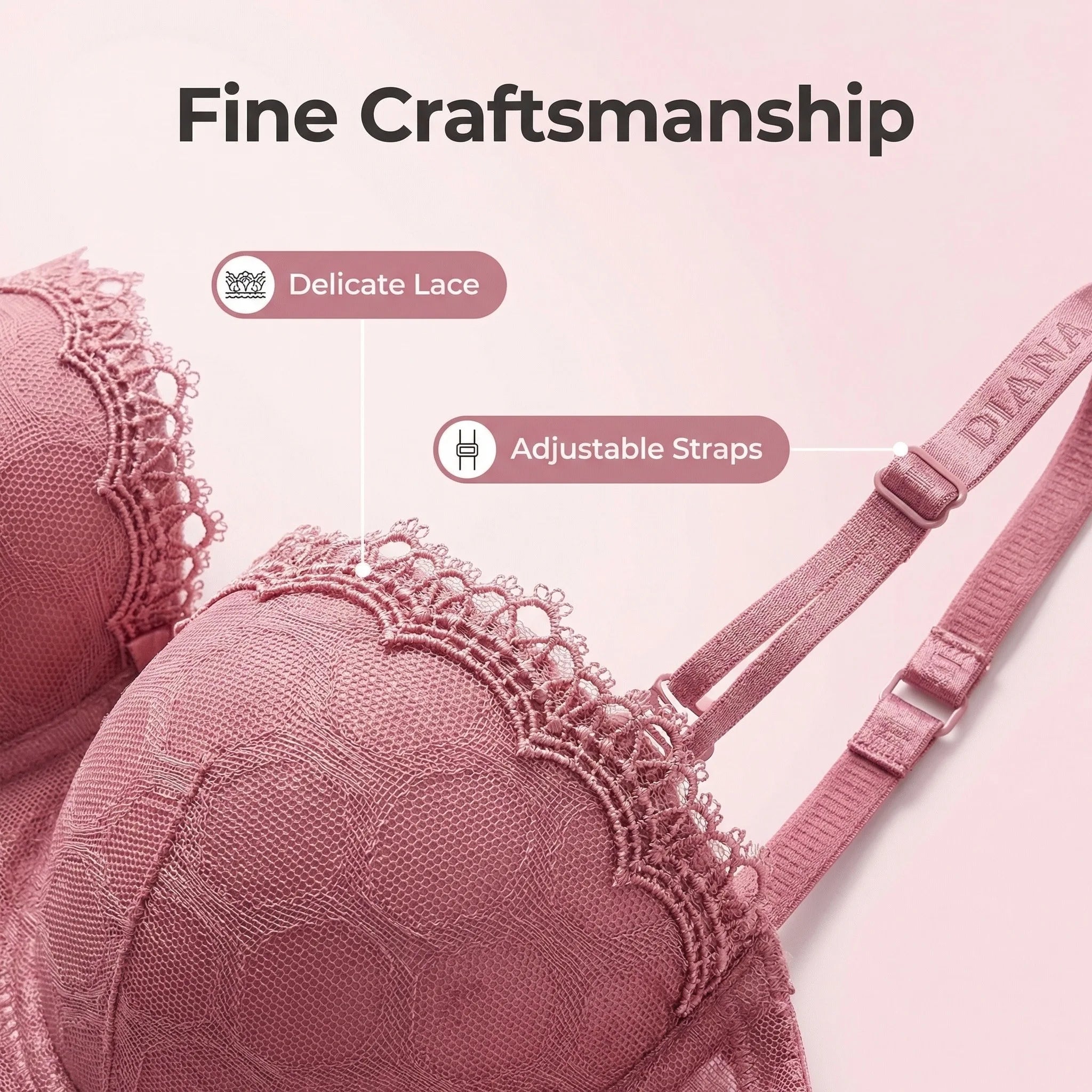 Underwire Push Up Bra for Elegant Support