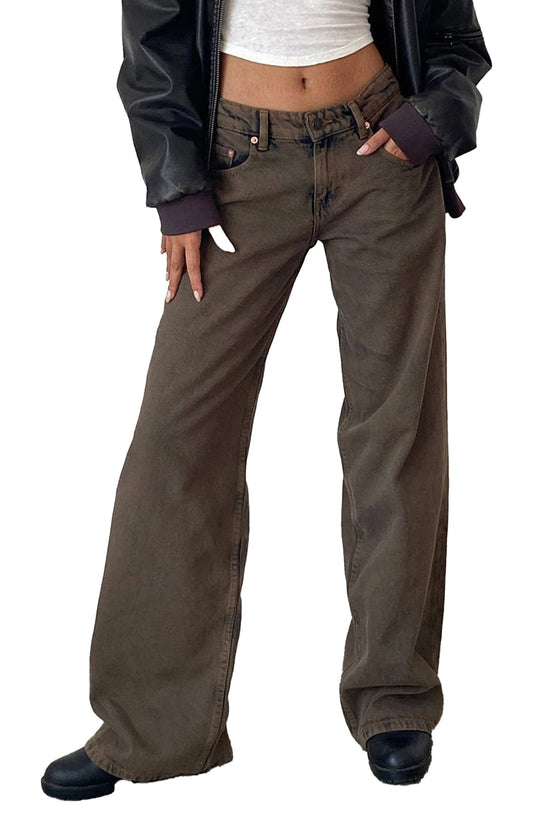 Womens Low Rise Jeans Trendy Fit