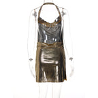 Gold Sequin Dress for Wedding Party Guest