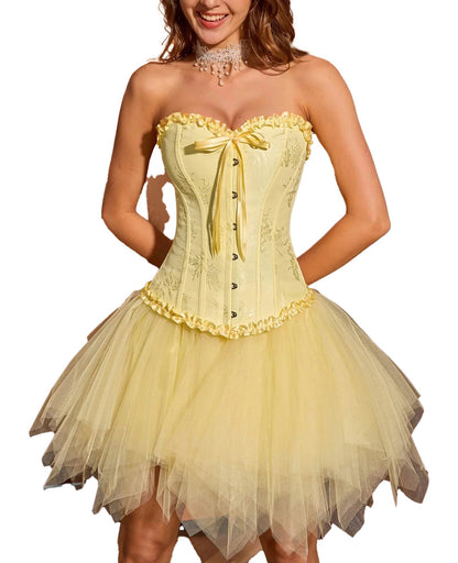 Floral Lace Corset Top For Women