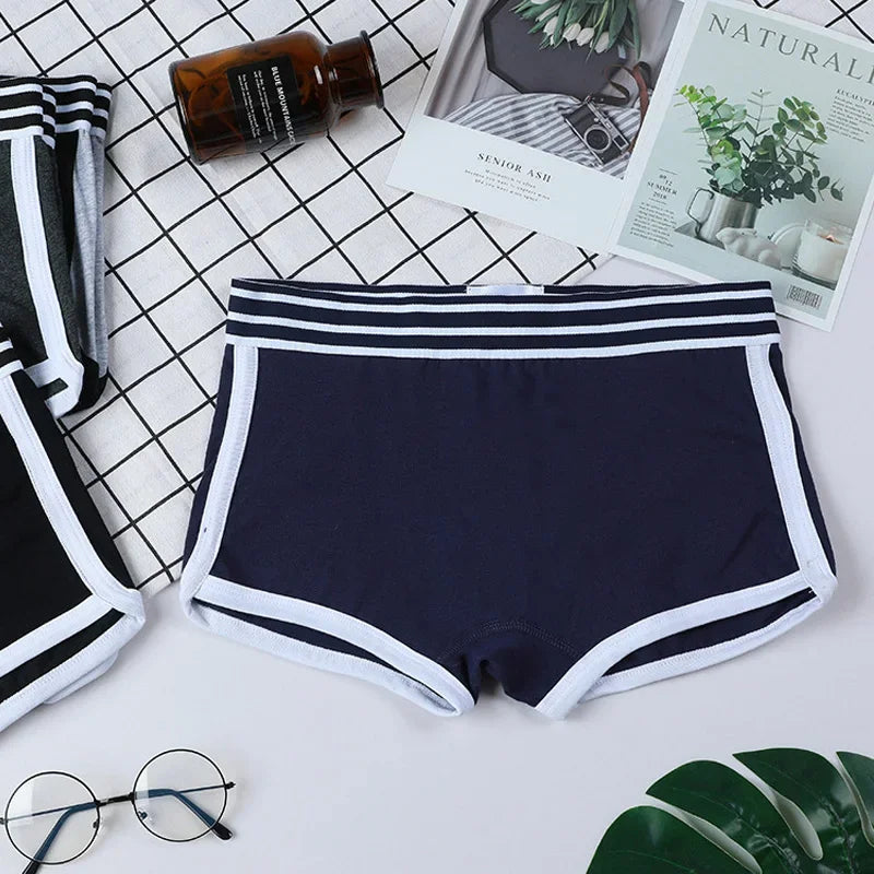 Womens Low Waist Boxer Panties Trendy Style