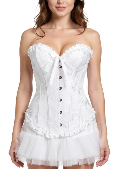 Floral Lace Corset Top For Women