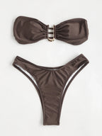 Bikini: Trendy High-Waisted Two-Piece