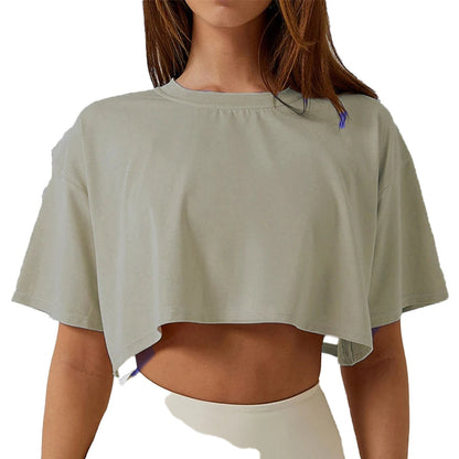 Womens Cropped Workout T-Shirt