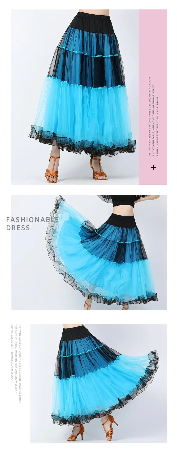 Blue Dance Costume Skirt for Dance With Costumes