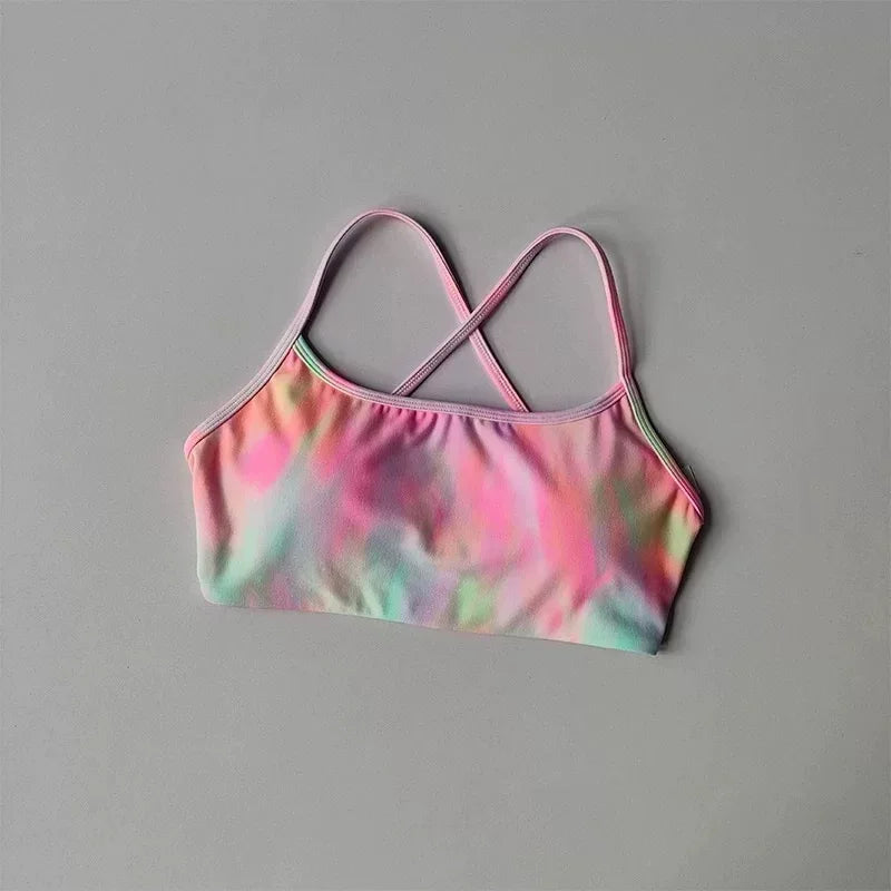 Cross Back Shock Resistant Gym and Yoga Sports Bra