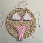 Swimwear Swimsuit: Trendy Pink Bikini Set