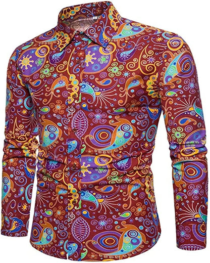 70s Disco Shirts For Men Colorful Style