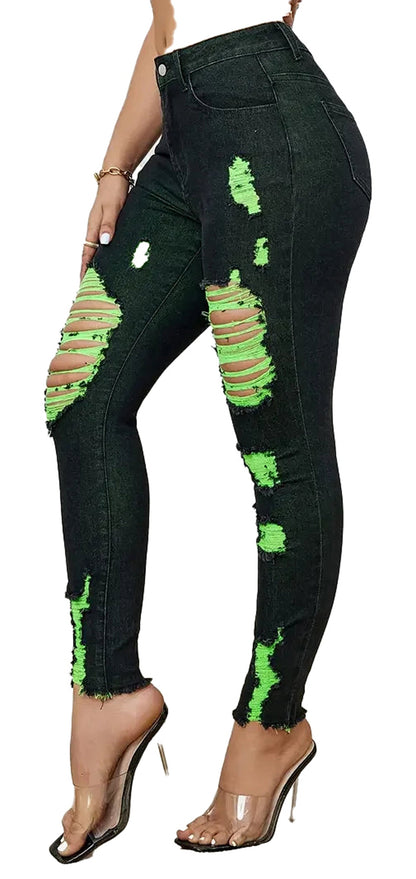 Womens Ripped Skinny Jeans For Trendy Style