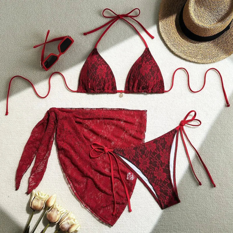 Lace Bikini Set for Women with Swimsuits
