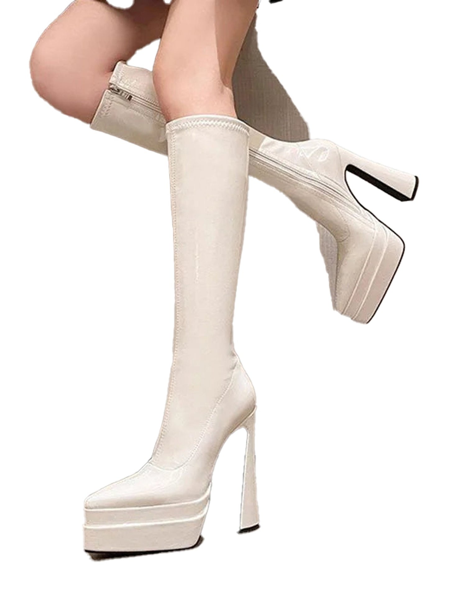 Platform Knee High Boots For Women