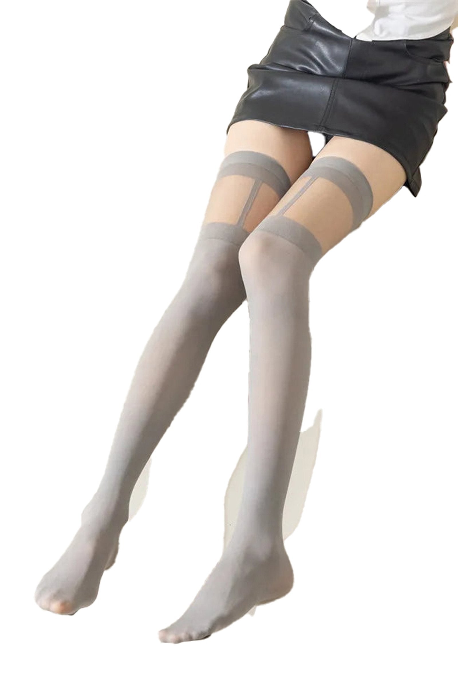 Stripe Top Sheer Pantyhose For Fashionistas