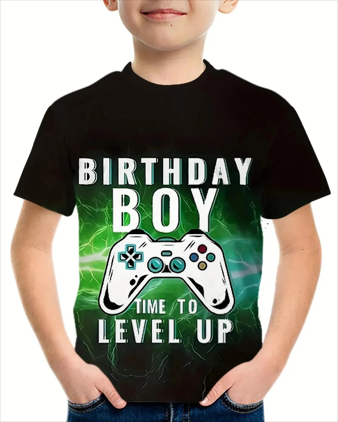 Boys 3d Gamepad T-Shirt For Gamer Style