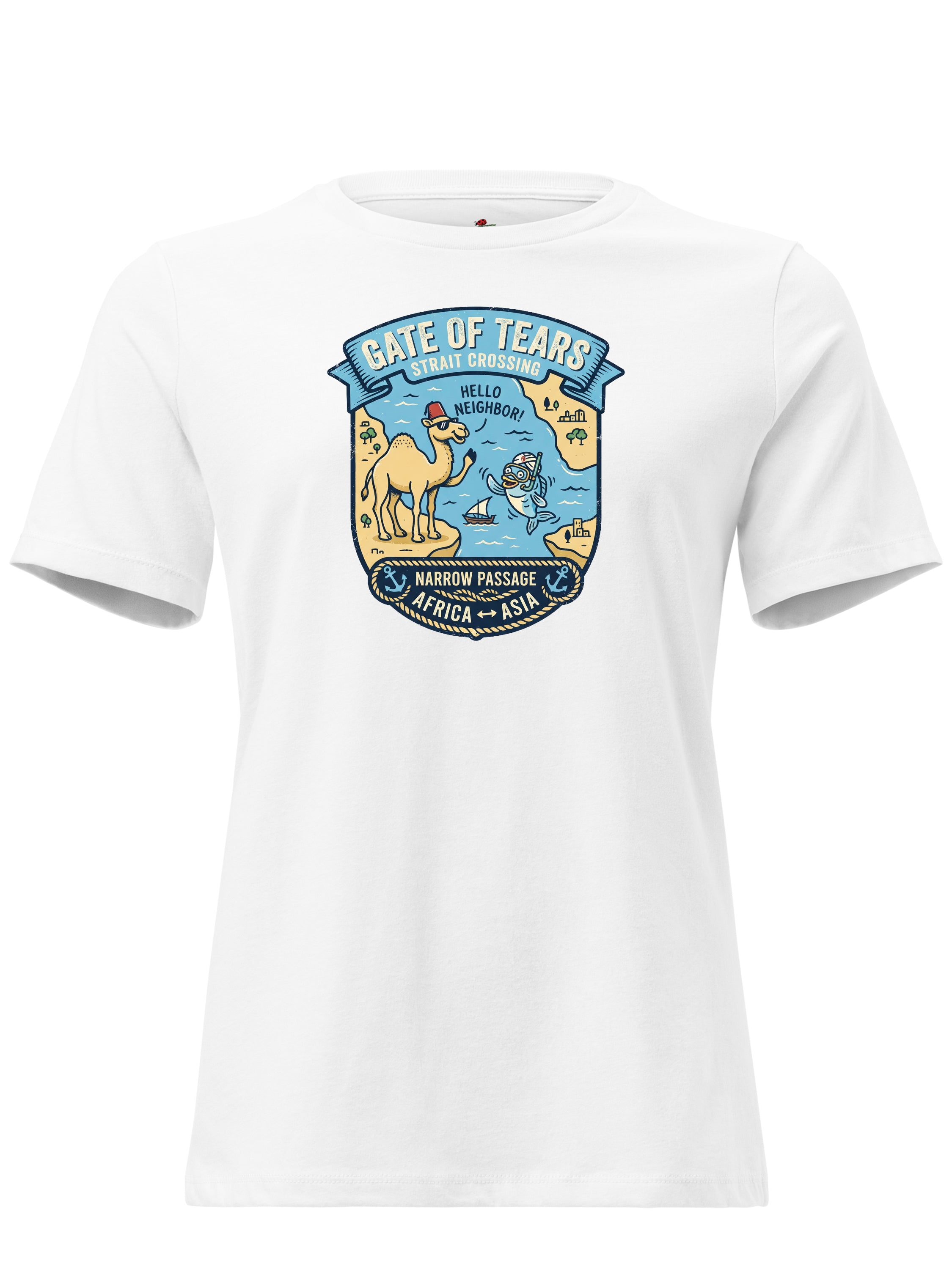 Bab al-Mandab Strait Vintage Map Graphic T-Shirt