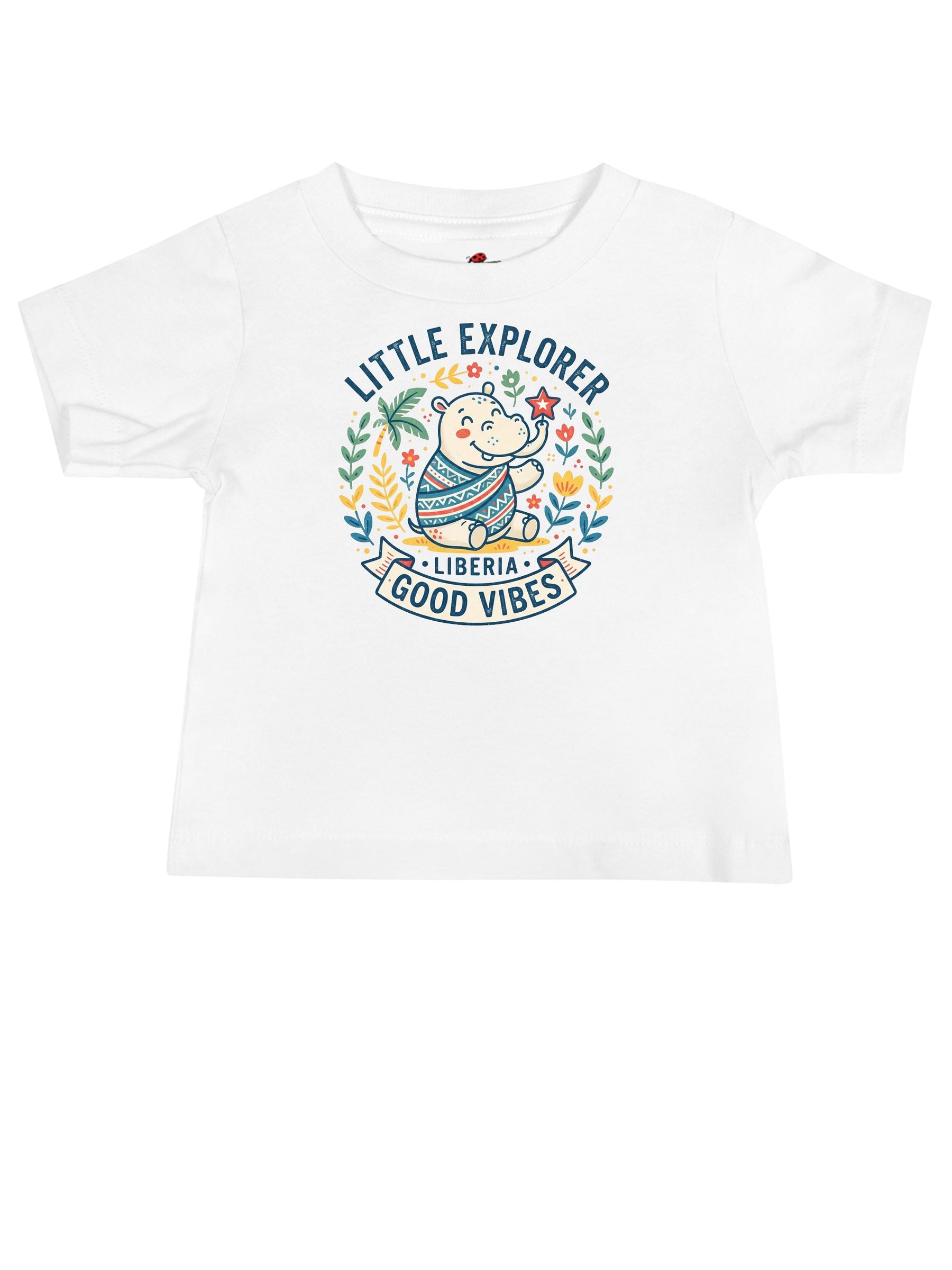 Liberia Flag Graphic Unisex Cotton T-Shirt